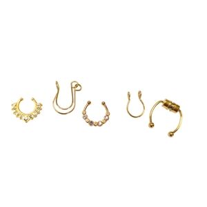 Goldtone Faux Septum Jewelry